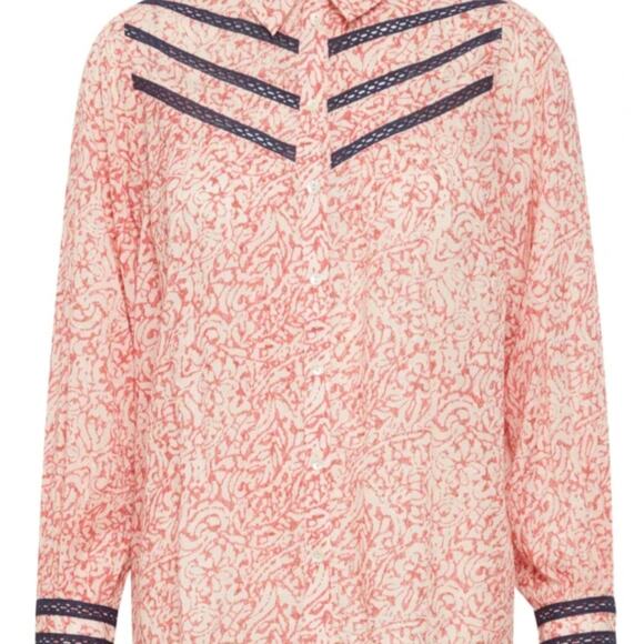 Atelier Reve Aura Pink Button Down Size S NWT - Picture 4 of 5